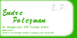 endre polczman business card